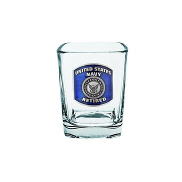 Sparta USN Retired Square Shot Glass