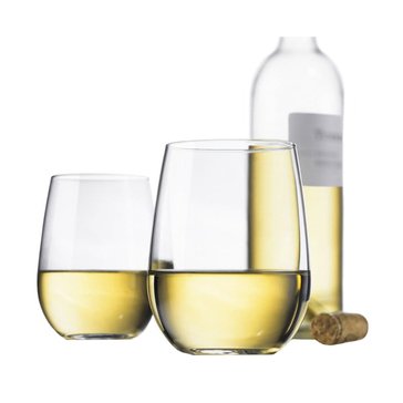 Libbey Vina Stemless White Wine Glasses, Set of 4