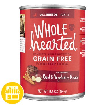 Whole Hearted Grain Free Beef & Veggie Dog Food, 13.2oz