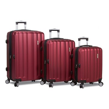Dejuno 3-Piece Hardside Spinner Set Burgundy