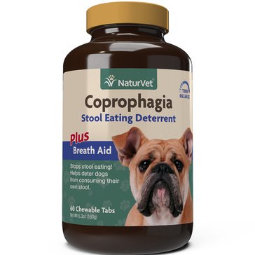 NaturVet Coprophagia Deterrent Plus Breath Aid Time Released Tablets, 60-Count