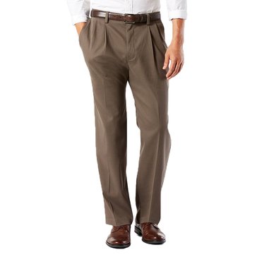 Dockers Men's Easy Khaki Stretch Classic Fit Pleated Pants