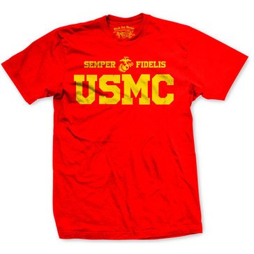 Black Ink Men's USMC Semper Fidelis Classic Tee