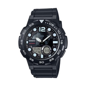 Casio Men's World-time Analog-Digital Resin Watch