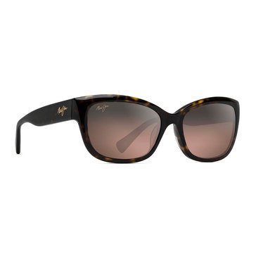 Maui Jim Women's Plumeria Dark Tortoise Polarized Cat Eye Sunglasses