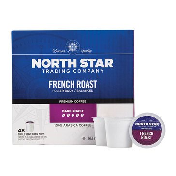 North Star French Roast Single Serve Coffee Cups, 48-Count