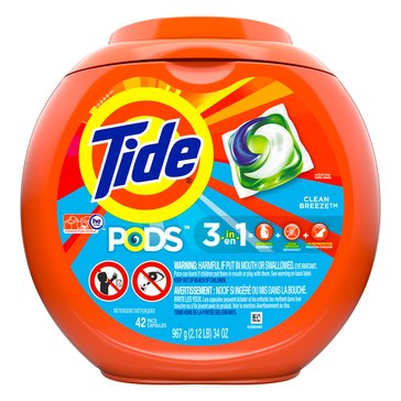 Tide Pods Clean Breeze, 42ct