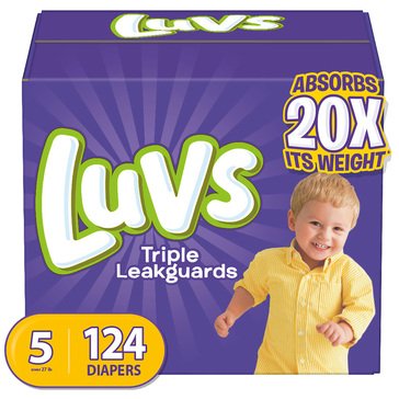 Luvs Diapers Size 5 Giant Pack, 124ct