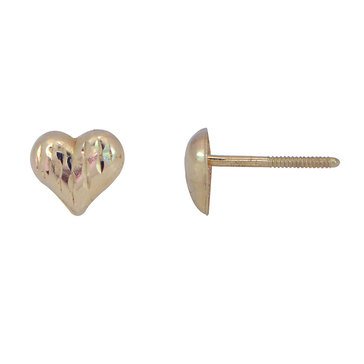  Children's 14K Gold Heart Earrings