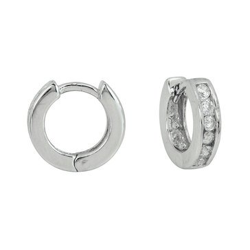 Children's Sterling Silver CZ Hoop Earrings