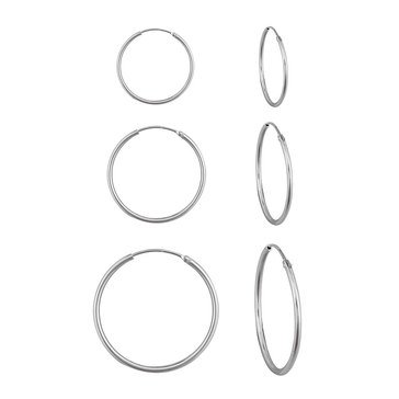 Children's Sterling Silver Hoop Earring Set