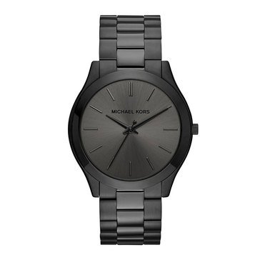 Michael Kors Men's Slim Runway Black Stainless Steel Bracelet Watch