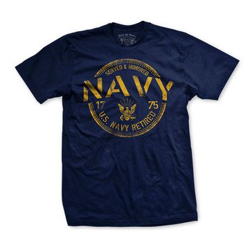 Black Ink Men's USN Served & Honored Retired Tee