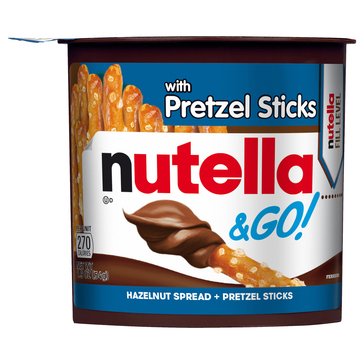 Nutella and Go Hazelnut Spread and Pretzels, 12-Count