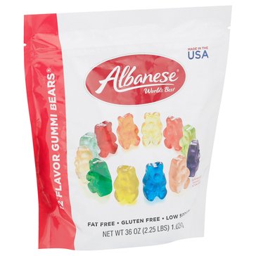 Albanese World's Best 12 Flavor Gummi Bears, 36oz