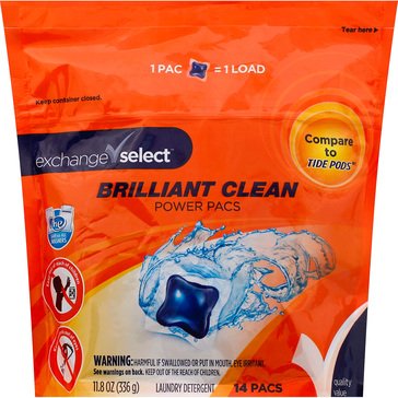 Exchange Select Single Dose Laundry Detergent Pac, Brilliant Clean