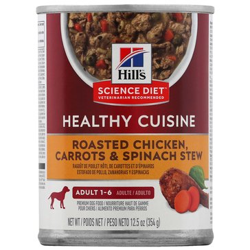 Hill's Science Diet Adult Healthy Cuisine Chicken And Carrot Stew Dog Food, 12.5 oz