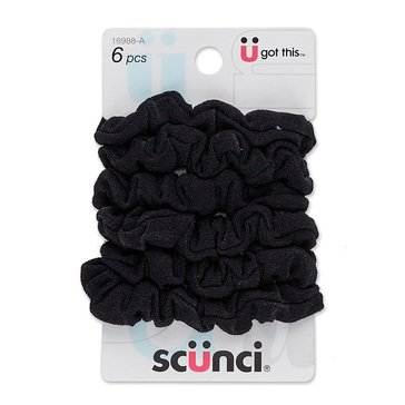 Scunci Mini Silky Twisters Black 6pk