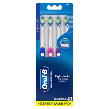 Oral-B Indicator Contour Clean 40 Soft Toothbrush, 4 count