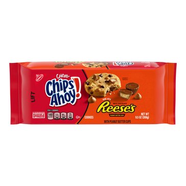 Chips Ahoy! Chewy Chocolate Chip With Reeses Peanut Butter Cups Cookies, 9.5oz