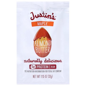 Justin's Maple Almond Butter Squeeze Packs