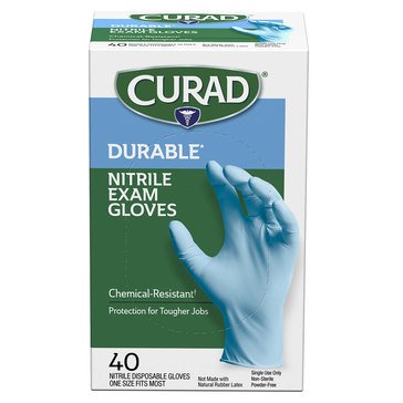 CURAD Nitrile OSFM Disposable Exam Gloves, 40-count