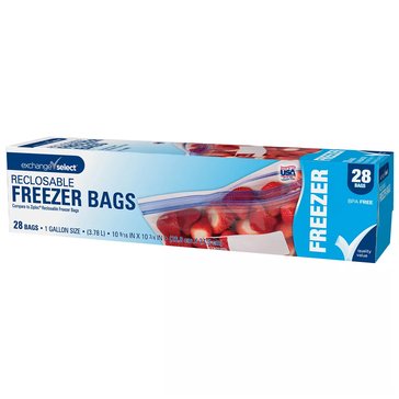 Exchange Select Freezer Bags Gallon, 28-count