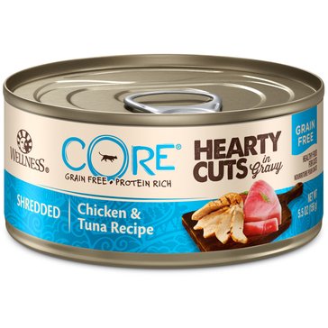 Wellness Cat Core Hearty Cuts Chicken & Tuna Cat Food, 5.5 oz