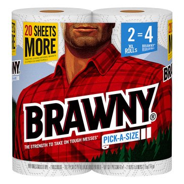 Brawny Tear-A-Size Paper Towels, 4-Count