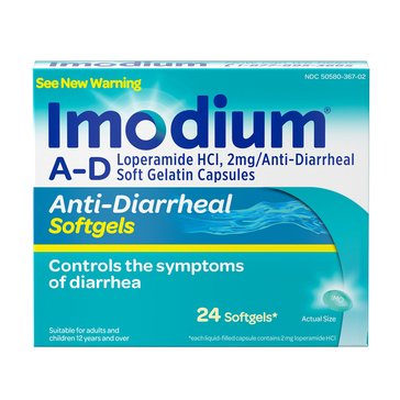 Imodium A-D Anti-Diarrheal Softgels, 24-count