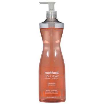 Method Liquid Dish Soap Pump Clementine, 18oz