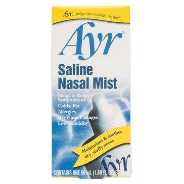 Ayr Saline Nasal Mist Bottle, 50ml, 1.69oz