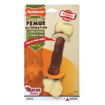 Nylabone Dura Chew Animal Part Femur Bacon Flavored Dog Toy