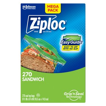 Ziploc Sandwich Bags Mega, 280-count