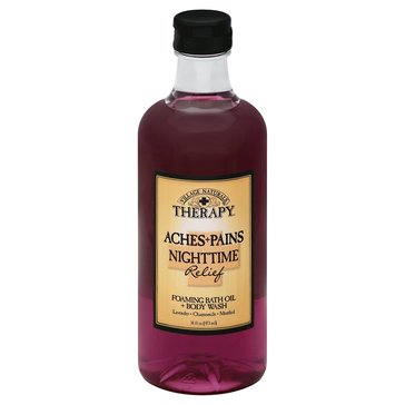 Village Naturals Therapy Aches And Pains Nighttime Relief Foaming Bath Oil And Body Wash 16oz
