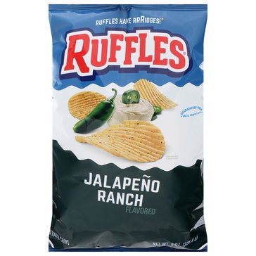 Ruffles XXL Jalapeno Ranch Chips, 8oz
