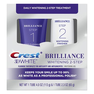 Crest 3D White Brilliance 2-Step Daily Cleansing and Whitening System