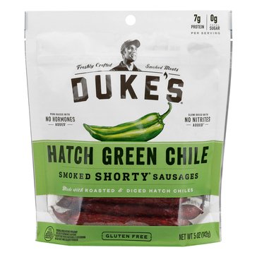 Duke's Hatch Green Chile Smoked Shorty Sausages, 5oz