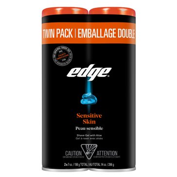 Edge Sensitive Skin Shave Gel 2pk 7oz