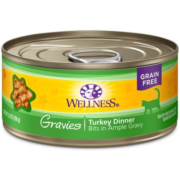 Wellness Cat Complete Gravies Turkey Dinner Cat Food, 5.5 oz