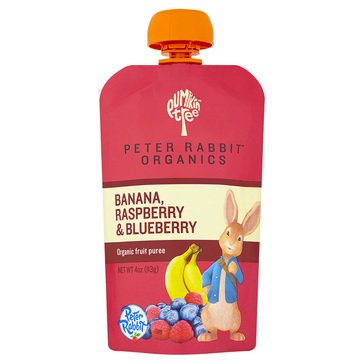 Peter Rabbit Organics Raspberry Banana and Blueberry Baby Food, 4oz