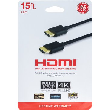 GE HDMI Cable, Gold Basic 15ft
