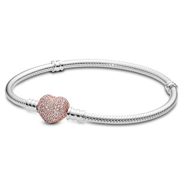 Pandora Rose Pave Heart Clasp Bracelet
