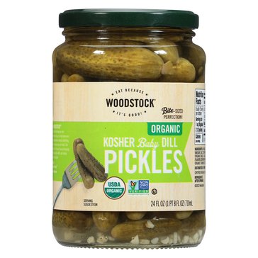 Woodstock Organic Kosher Dill Baby Pickles, 24oz