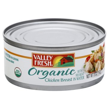 Valley Fresh Organic Chicken in Water, 5oz