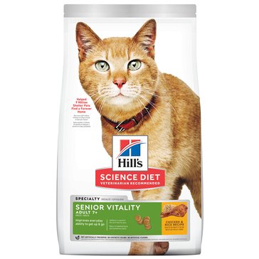 Hill's Science Diet Feline 7+ Youth Vitality Cat Food, 3lb