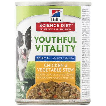 Hill's Science Diet Canine 7+ Youthful Vitality Chicken & Vegetable Dog Food, 12.5 oz