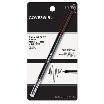 CoverGirl Easy Breezy Micro Fill+Define Eyebrow Pencil Rich Brown