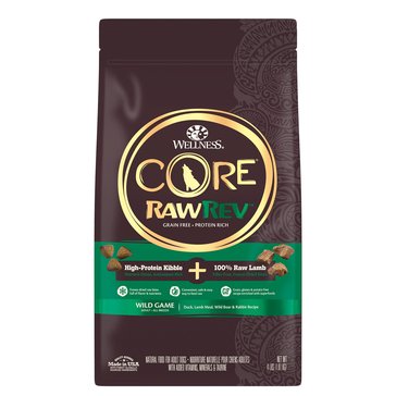 Wellness Core Rawrev Wild Game Duck. Lamb, Wild Boar & Rabbit Dog Food, 4 lbs