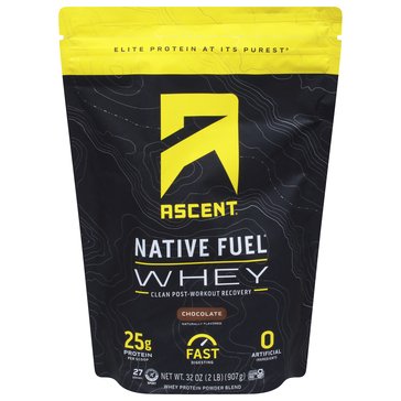 Ascent Native Fuel Chocolate Whey Protein, 2lb